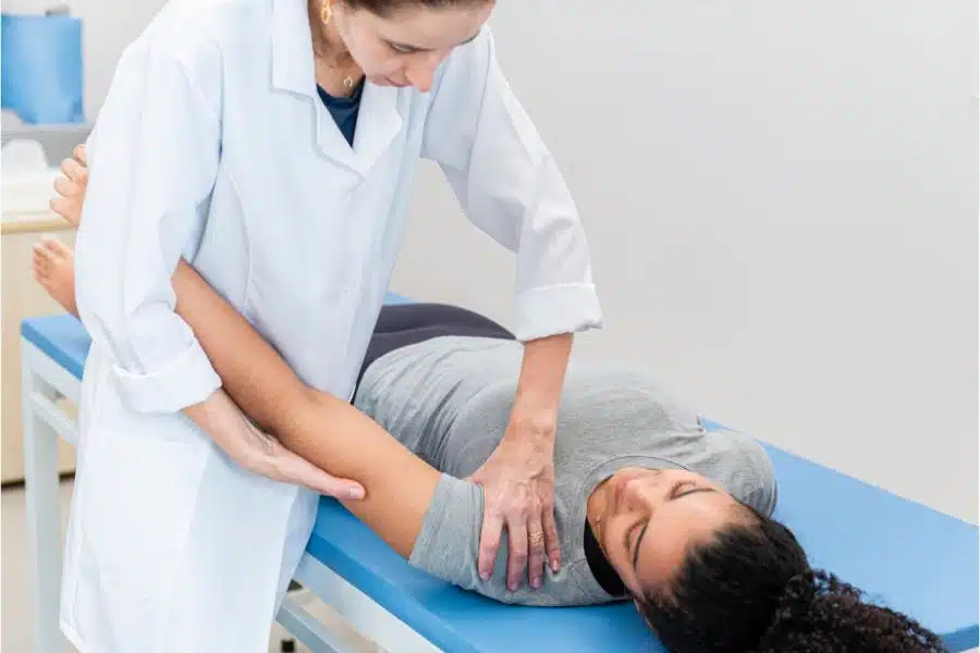 A women having a physiotherapy